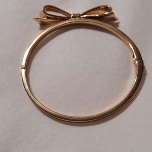 Kate Spade Gold Bow Hinged Bracelet